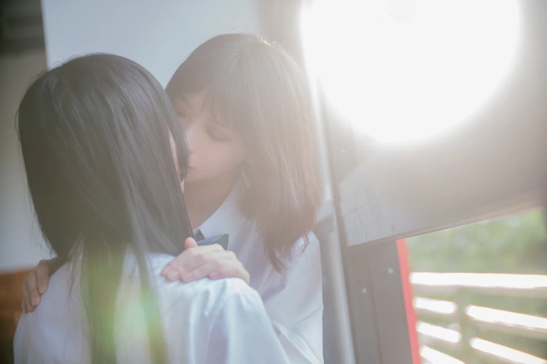 疯猫ss《JK百合1（桜桃喵&疯猫ss）》主题写真：43张全套美图