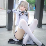 疯猫ss《穹妹旗袍白》主题写真：12张全套美图