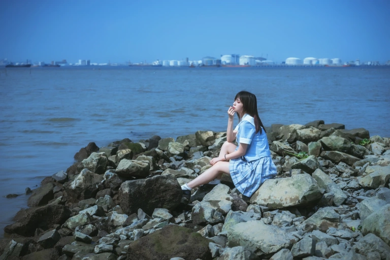 疯猫ss《一起去海鸥岛吧》主题写真：40张全套美图
