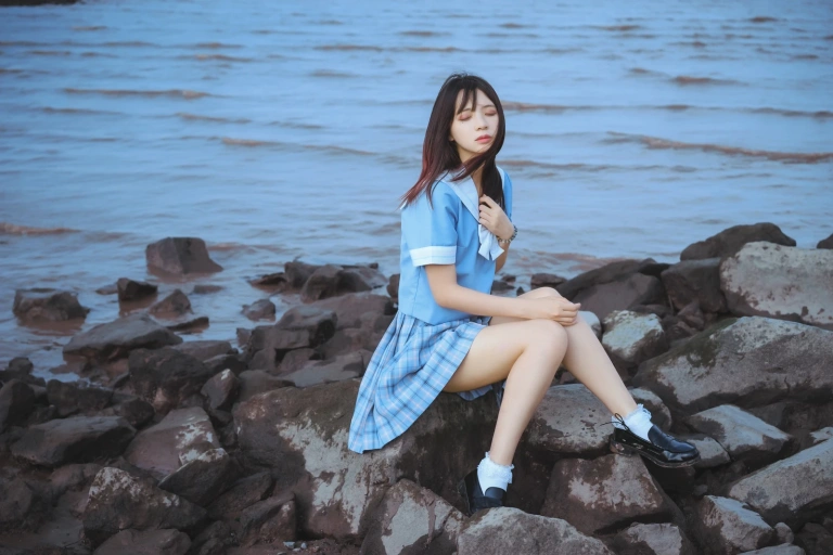 疯猫ss《一起去海鸥岛吧》主题写真：40张全套美图