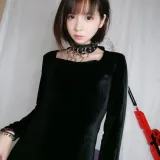 疯猫ss《黑色紧身衣》主题写真：9张全套美图