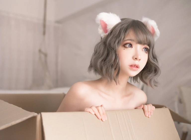 疯猫ss《魔女样双笙本 白猫》主题写真：30张全套美图
