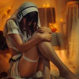 疯猫ss《魔女样双笙本 黄昏修女》主题写真：17张全套美图