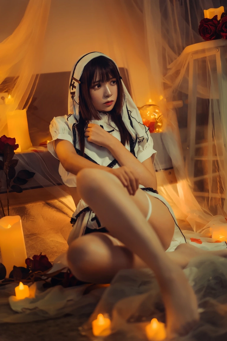 疯猫ss《魔女样双笙本 黄昏修女》主题写真：17张全套美图