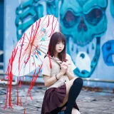 疯猫ss《丝袜狂想曲（伞）》主题写真：42张全套美图