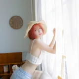 疯猫ss《草帽女孩 茶茶可爱风》主题写真：30张全套美图