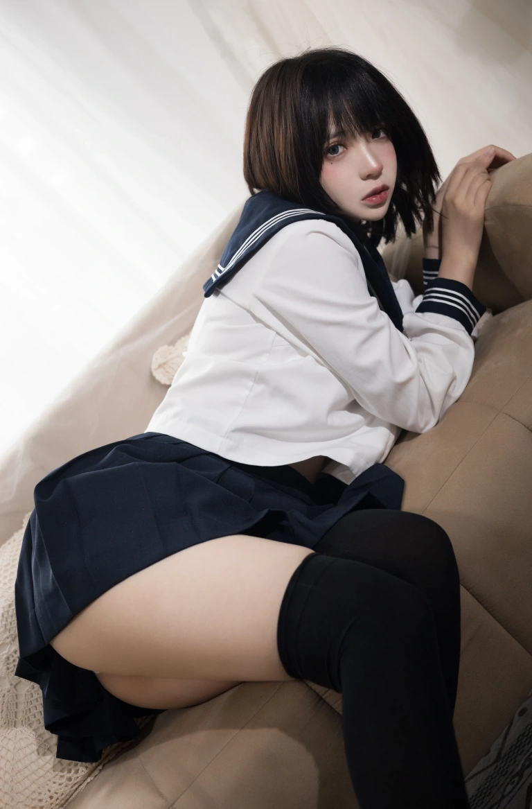 疯猫ss《病娇JK》主题写真：40张全套美图