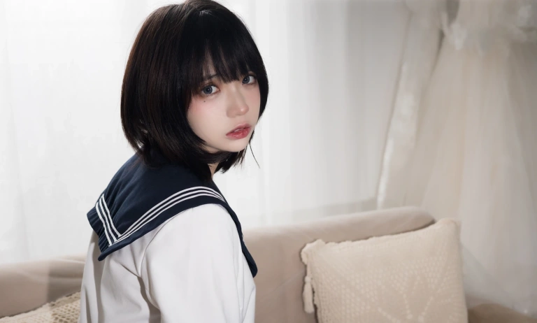 疯猫ss《病娇JK》主题写真：40张全套美图
