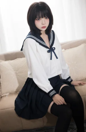 疯猫ss《病娇JK》主题写真：40张全套美图