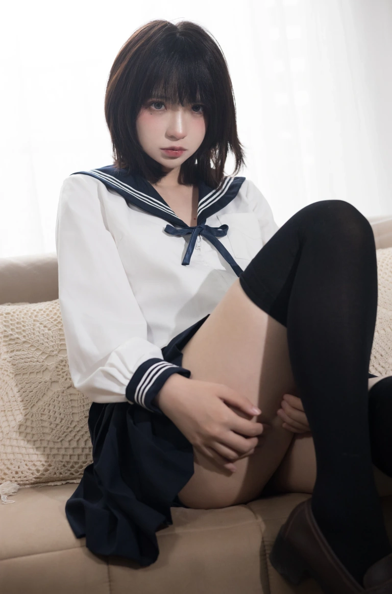 疯猫ss《病娇JK》主题写真：40张全套美图