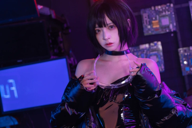 疯猫ss《赛博少女》主题写真：40张全套美图