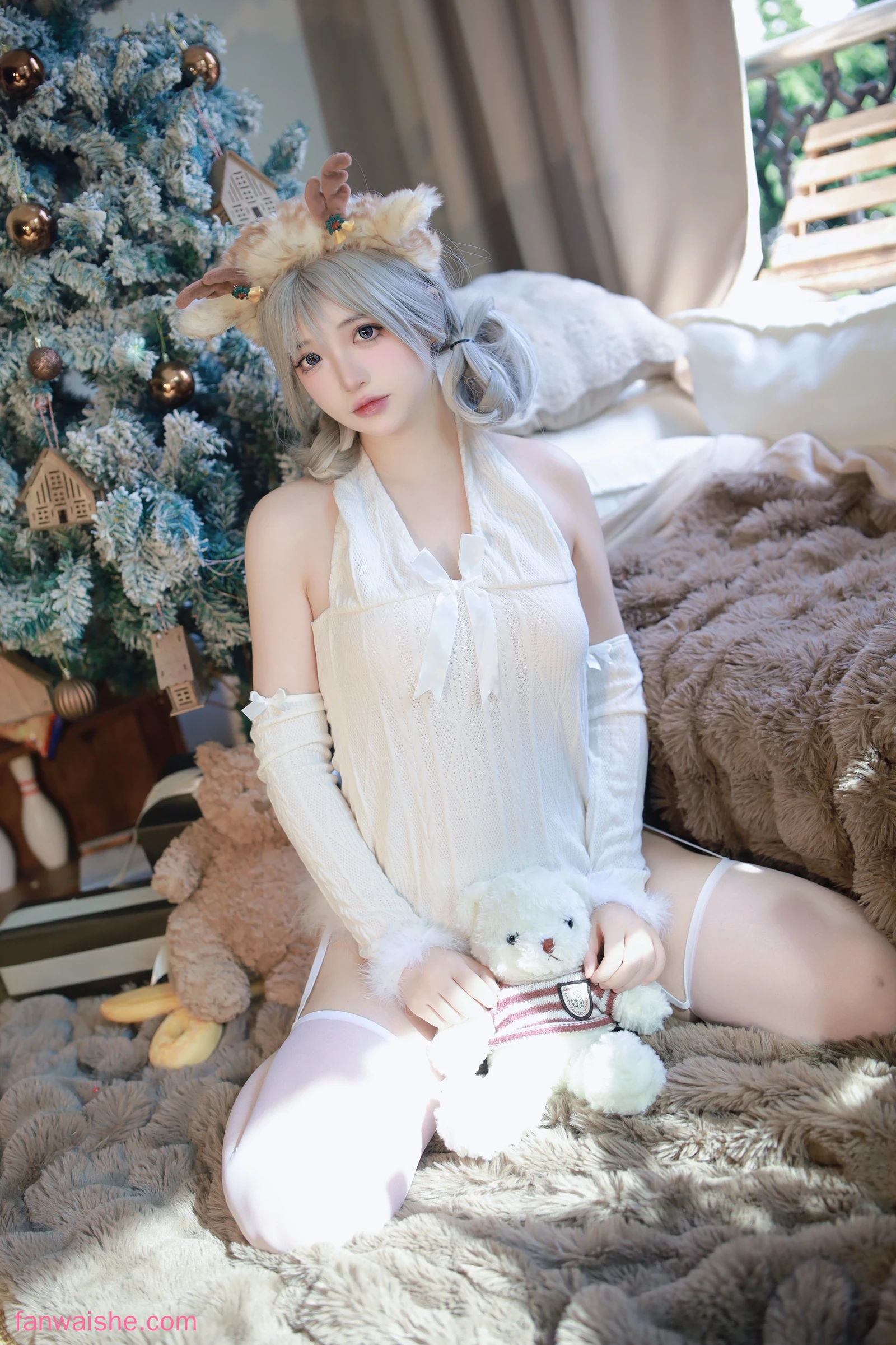 疯猫ss 疯猫ss NO.159 - 2023圣诞特典＆白色毛衣