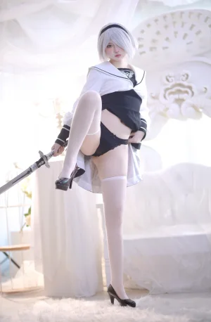 疯猫ss《2b》主题写真：53张全套美图