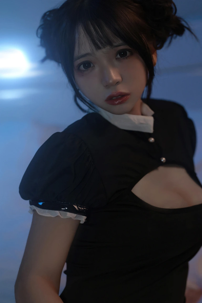 疯猫ss《黑色护士》主题写真：40张全套美图