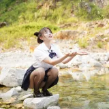 Tina很妖孽呀《小溪体操服死库水JK》主题写真：56张全套美图