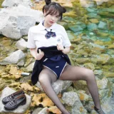 Tina很妖孽呀《小溪体操服死库水JK》主题写真：56张全套美图