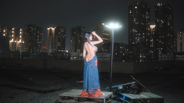 Tina很妖孽呀《碧蓝航线 建武旗袍》主题写真：39张全套美图