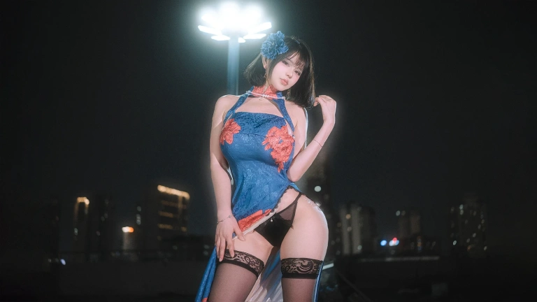 Tina很妖孽呀《碧蓝航线 建武旗袍》主题写真：39张全套美图
