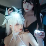 Tomoyo酱&焖焖碳《碧蓝航线 埃姆登 双黑白夜之主》主题写真：29张全套美图