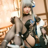 Tomoyo酱《碧蓝 路易九世旗袍》主题写真：20张全套美图
