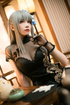 Tomoyo酱《碧蓝 路易九世旗袍》主题写真：20张全套美图