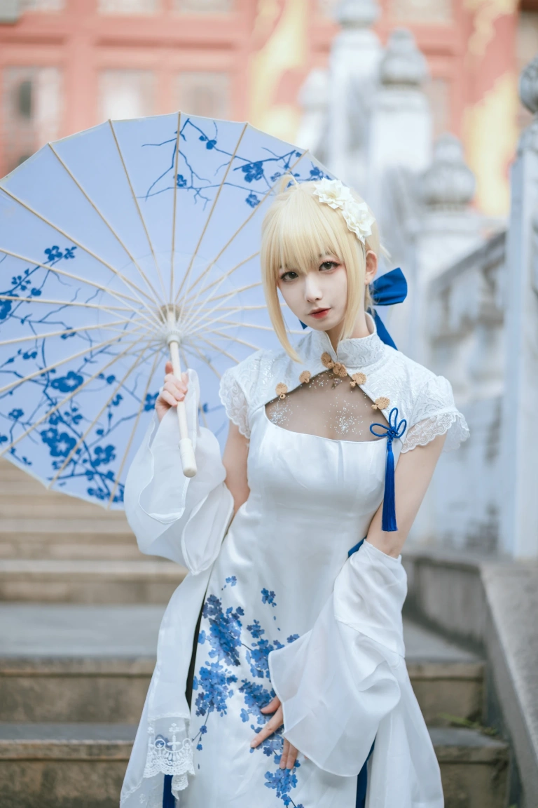 封疆疆v《saber 旗袍》主题写真：34张全套美图