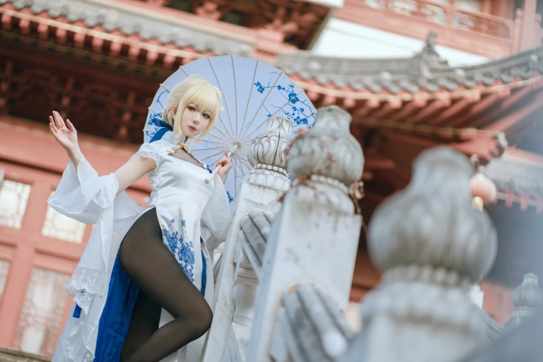 封疆疆v《saber 旗袍》主题写真：34张全套美图