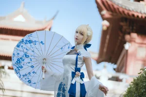 封疆疆v《saber 旗袍》主题写真：34张全套美图