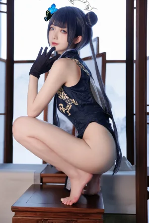 封疆疆v《碧蓝档案 妃咲》主题写真：34张全套美图