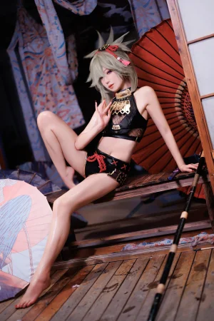 封疆疆v《原神 久岐忍》主题写真：26张全套美图