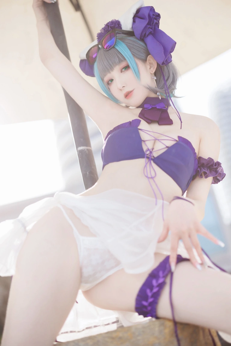 封疆疆v《柴郡泳装》主题写真：36张全套美图