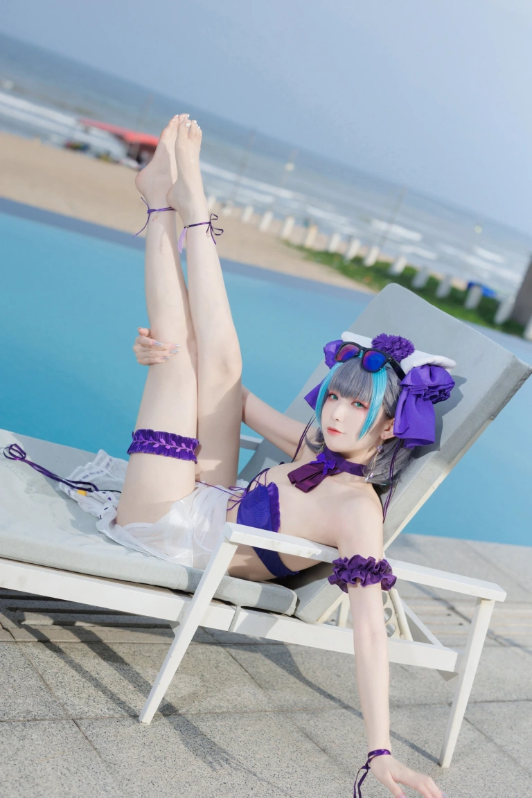 封疆疆v《柴郡泳装》主题写真：36张全套美图