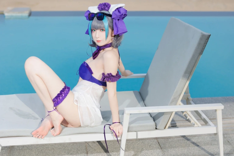 封疆疆v《柴郡泳装》主题写真：36张全套美图