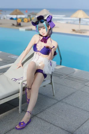 封疆疆v《柴郡泳装》主题写真：36张全套美图