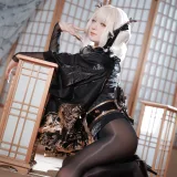 封疆疆v《NIKKE 白兔布兰儿 和服》主题写真：40张全套美图