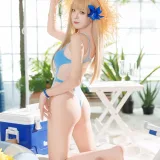 封疆疆v《热带缤纷 蓝莓x火龙果竞泳》主题写真：40张全套美图