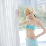 封疆疆v《FGO Saber泳装》主题写真：49张全套美图