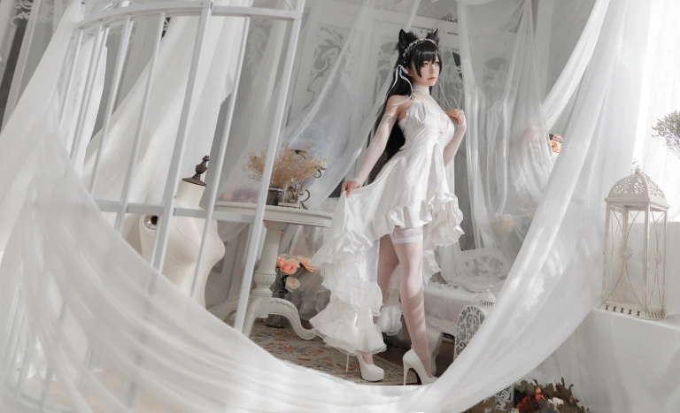 樱落酱w《爱宕花嫁》主题写真：19张全套美图