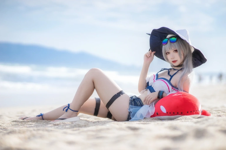樱落酱w《斯卡蒂泳装》主题写真：21张全套美图
