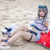 樱落酱w《斯卡蒂泳装》主题写真：21张全套美图
