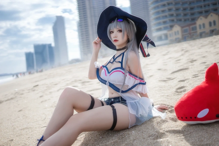 樱落酱w《斯卡蒂泳装》主题写真：21张全套美图