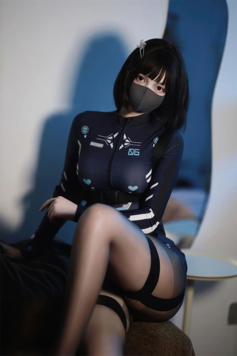 洛桑w伊梓《25年9月会员专属 特工稽查》主题写真：26张全套美图