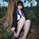 洛桑w伊梓《桑梓双马尾jk》主题写真：38张全套美图