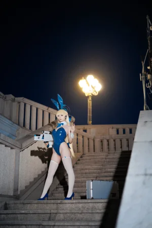 樱落酱w《蔚蓝档案 toki兔女郎》主题写真：32张全套美图