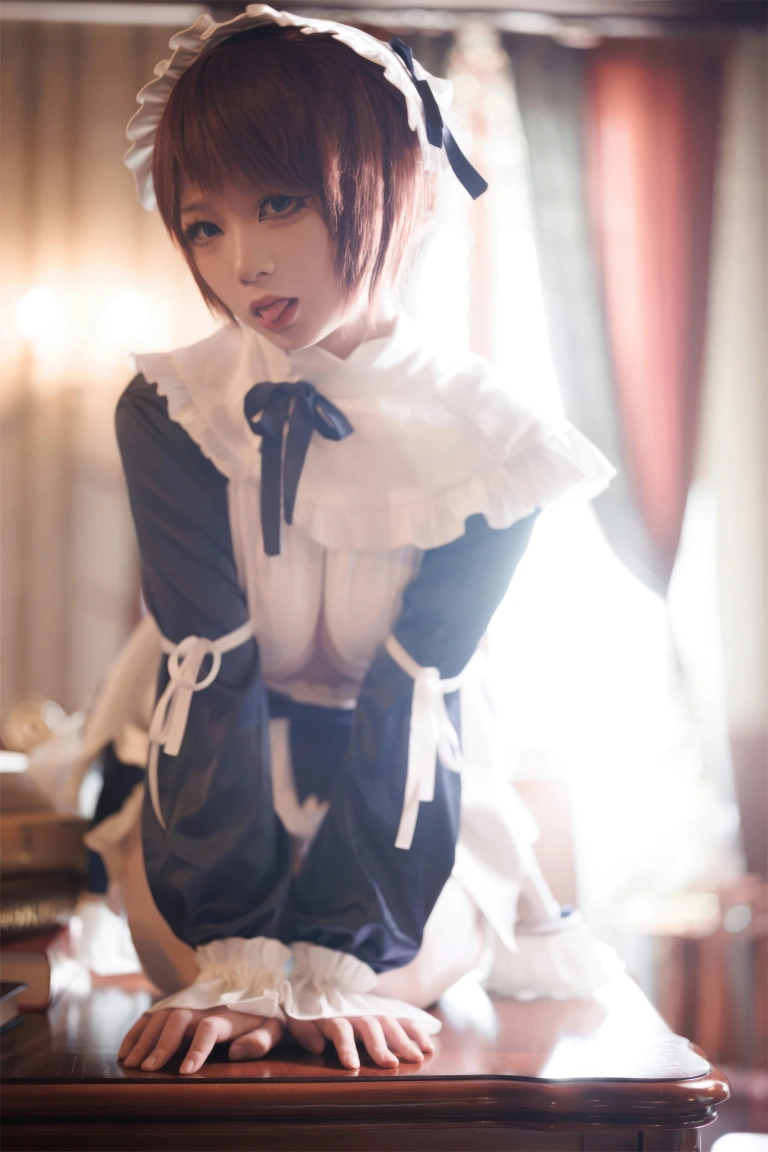 樱落酱w《屑屑女仆长》主题写真：28张全套美图