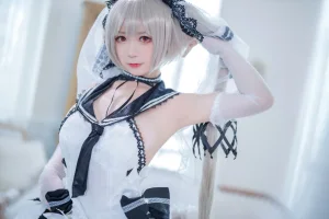 樱落酱w《碧蓝航线 可畏礼服》主题写真：20张全套美图