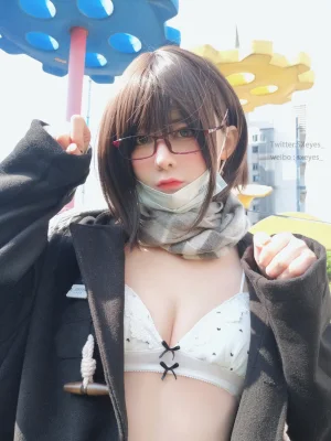 眼酱大魔王w《室外jk》主题写真：22张全套美图