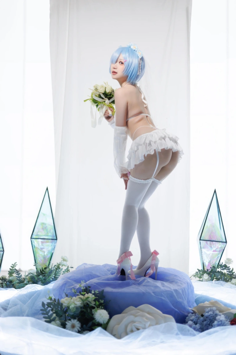 樱落酱w《从零开始的异世界生活 蕾姆花嫁》主题写真：25张全套美图