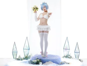 樱落酱w《从零开始的异世界生活 蕾姆花嫁》主题写真：25张全套美图