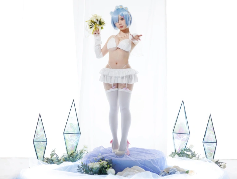 樱落酱w《从零开始的异世界生活 蕾姆花嫁》主题写真：25张全套美图
